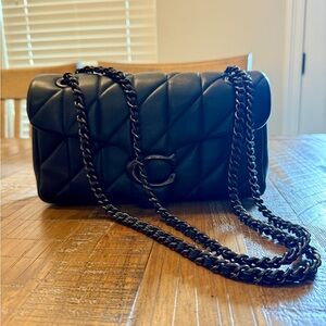 Coach Black Quilted Tabby 26